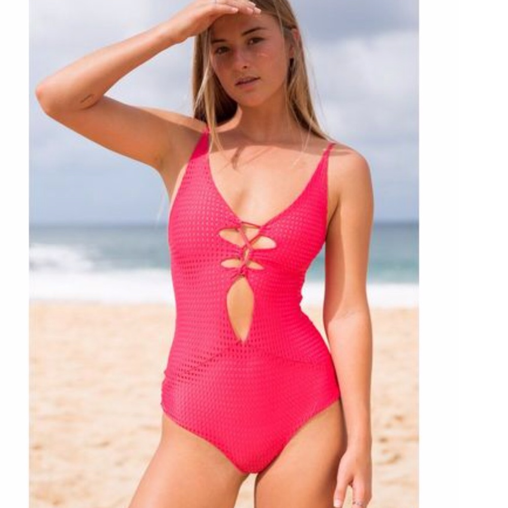 Wanted~ISO~ Acacia Mesh One Piece Medium Pink